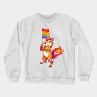 Walking sQUEERel (front / back version) Crewneck Sweatshirt